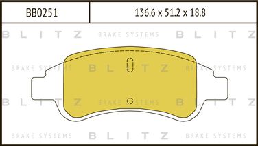 Blitz BB0251 Колодки тормозные дисковые | перед | - 1