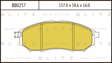 Blitz BB0257 Колодки тормозные дисковые | перед | - 1