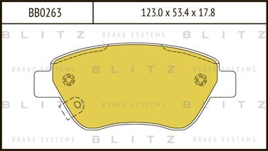 Blitz BB0263 Колодки тормозные дисковые | перед | - 1