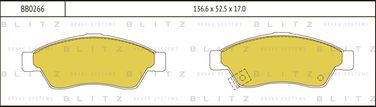 Blitz BB0266 Колодки тормозные дисковые | перед | - 1