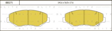 Blitz BB0275 Колодки тормозные дисковые | перед | - 1