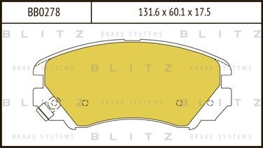 Blitz BB0278 Колодки тормозные дисковые | перед | - 1
