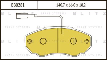 Blitz BB0281 Колодки тормозные дисковые | перед | - 1