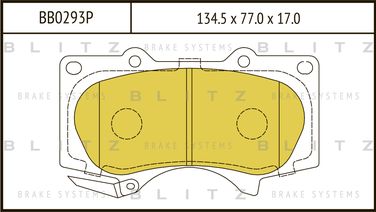 Blitz BB0293P Колодки тормозные дисковые | перед | - 1