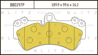 Blitz BB0297P Колодки тормозные дисковые | перед | - 1