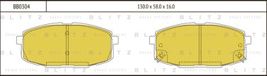 Blitz BB0304 Колодки тормозные дисковые | перед | - 1