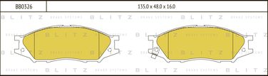 Blitz BB0326 Колодки тормозные дисковые | перед | - 1