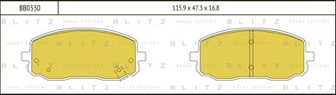 Blitz BB0330 Колодки тормозные дисковые | перед | - 1