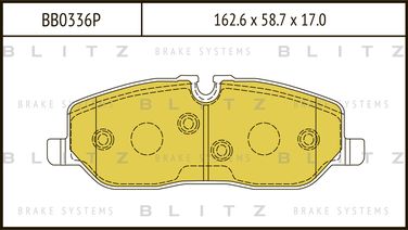 Blitz BB0336P Колодки тормозные дисковые | перед | - 1