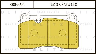 Blitz BB0346P Колодки тормозные дисковые | перед | - 1