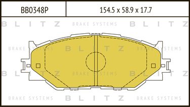 Blitz BB0348P Колодки тормозные дисковые | перед | - 1