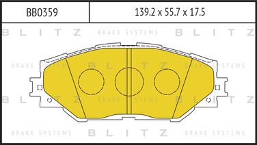 Blitz BB0359 Колодки тормозные дисковые | перед | - 1