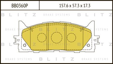 Blitz BB0360P Колодки тормозные дисковые | перед | - 1