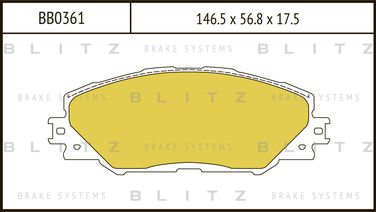 Blitz BB0361 Колодки тормозные дисковые | перед | - 1