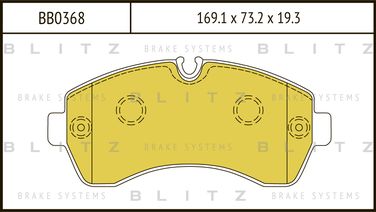 Blitz BB0368 Колодки тормозные дисковые | перед | - 1