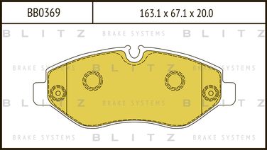 Blitz BB0369 Колодки тормозные дисковые | перед | - 1