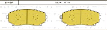 Blitz BB0384P Колодки тормозные дисковые | перед | - 1