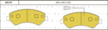 Blitz BB0389 Колодки тормозные дисковые | перед | - 1