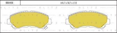 Blitz BB0408 Колодки тормозные дисковые | перед | - 1