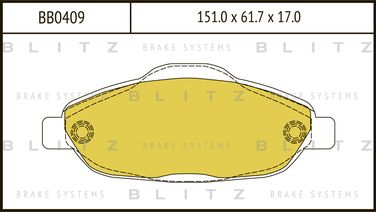 Blitz BB0409 Колодки тормозные дисковые | перед | - 1