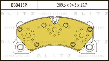 Blitz BB0415P Колодки тормозные дисковые | перед | - 1