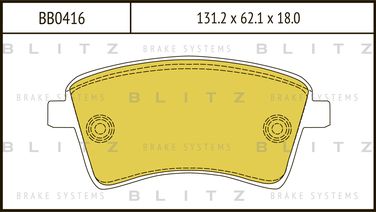 Blitz BB0416 Колодки тормозные дисковые | перед | - 1