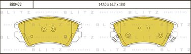 Blitz BB0422 Колодки тормозные дисковые | перед | - 1