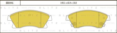 Blitz BB0446 Колодки тормозные дисковые | перед | - 1