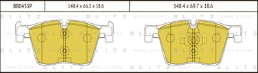 Blitz BB0451P Колодки тормозные дисковые | перед | - 1
