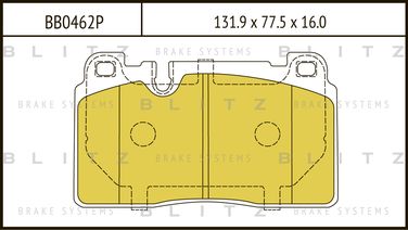 Blitz BB0462P Колодки тормозные дисковые | перед | - 1
