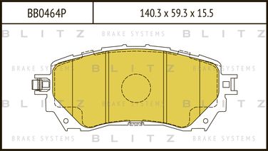 Blitz BB0464P Колодки тормозные дисковые | перед | - 1