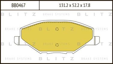 Blitz BB0467 Колодки тормозные дисковые | перед | - 1