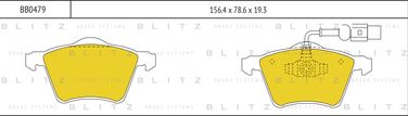 Blitz BB0479 Колодки тормозные дисковые | перед | - 1