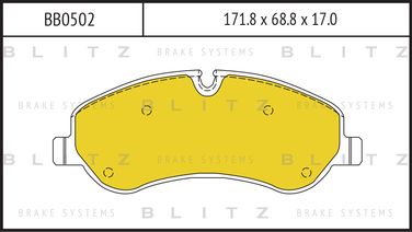 Blitz BB0502 Колодки тормозные дисковые | перед | - 1