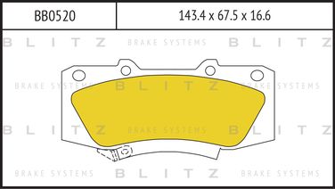 Blitz BB0520 Колодки тормозные дисковые | перед | - 1