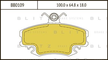 Blitz BB0109 Колодки тормозные дисковые | перед | - 1