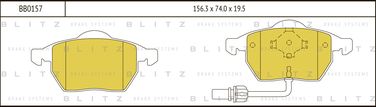 Blitz BB0157 Колодки тормозные дисковые | перед | - 1