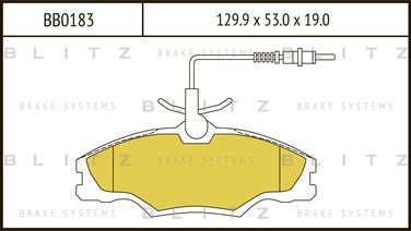 Blitz BB0183 Колодки тормозные дисковые | перед | - 1