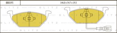 Blitz BB0193 Колодки тормозные дисковые | перед | - 1