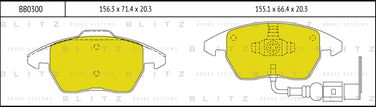 Blitz BB0300 Колодки тормозные дисковые | перед | - 1