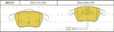 Blitz BB0354P Колодки тормозные дисковые | перед | - 1