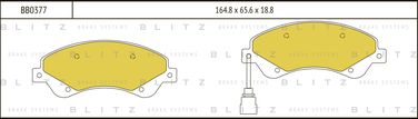 Blitz BB0377 Колодки тормозные дисковые | перед | - 1