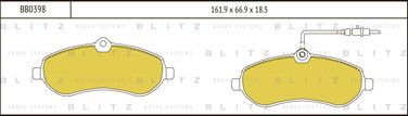 Blitz BB0398 Колодки тормозные дисковые | перед | - 1