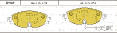 Blitz BB0461P Колодки тормозные дисковые | перед | - 1