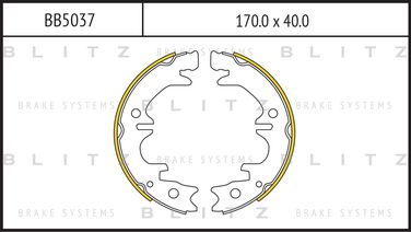 Blitz BB5037 Колодки тормозные барабанные | зад | - 1