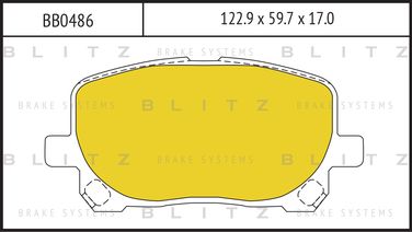 Blitz BB0486 Колодки тормозные дисковые | перед | - 1
