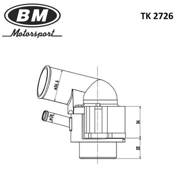 BM TK 2726 Термостат в сборе (пластик. 87'c) - 2