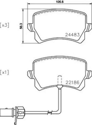 Brembo P 85 142 Колодки тормозные дисковые | зад| - 1
