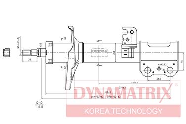 DYNAMATRIX DSA334817 Амортизатор подвески газонаполненный | перед прав | - 1