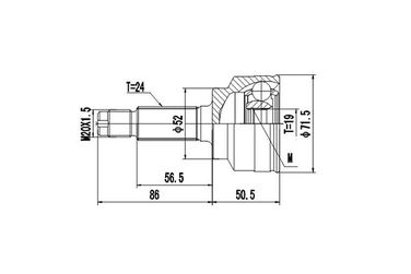 DYNAMATRIX DCV818036 Комплект ШРУСа | перед | - 1